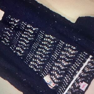 Justice Black Lace Knit Sweater